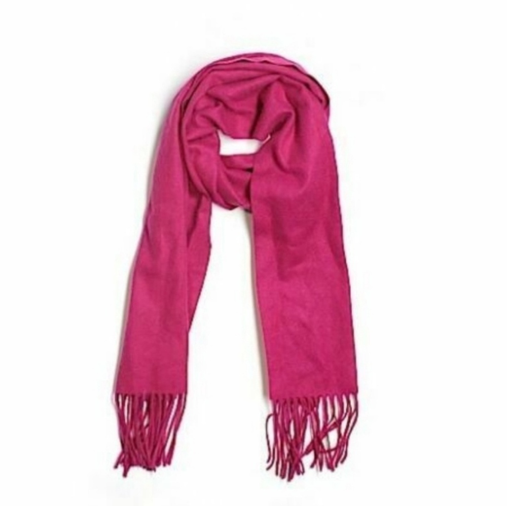New Enzo Cranberry Cashmere Wool Blend Scarf